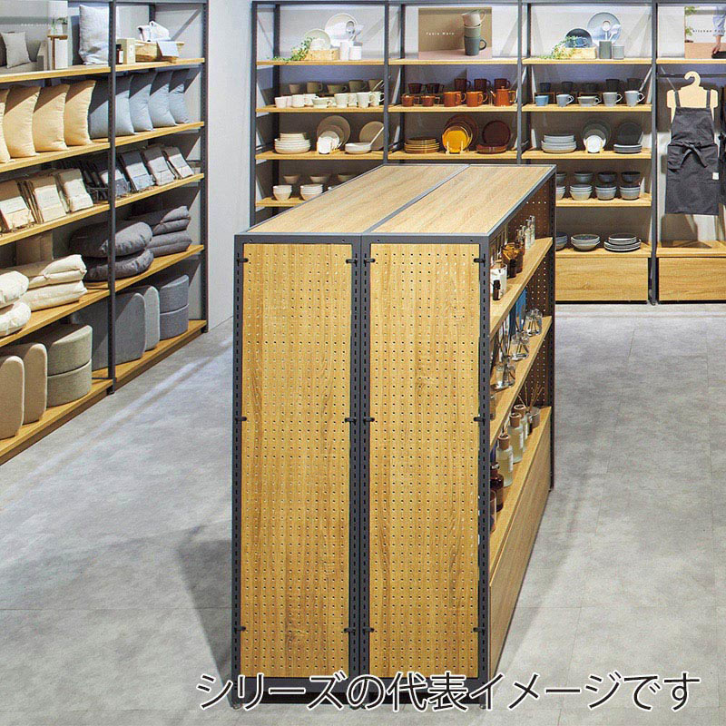 ストア・エキスプレス 店舗什器 ラテラル・ロコ サイドパネル 有孔 奥行40×高180cm用 ラスティック柄 61-809-8-3 1枚(ご注文単位1枚)【直送品】