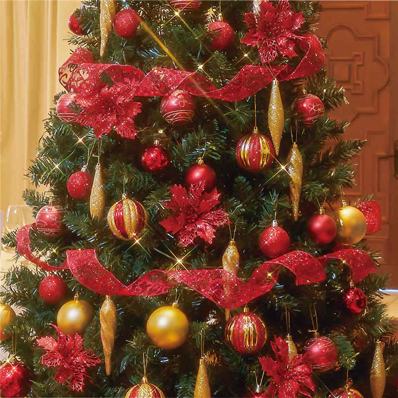 ストア・エキスプレス 48-14-1-1 スクエアベースツリーセット レッド H150cm 1セット(ご注文単位1セット)【直送品】