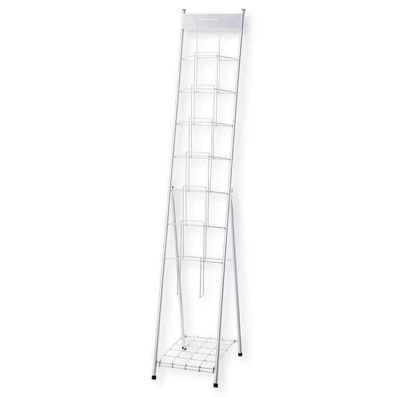 ストア・エキスプレス スマートカタログスタンド A4 1列7段 シルバー 61-820-7-3 1台（ご注文単位1台）【直送品】