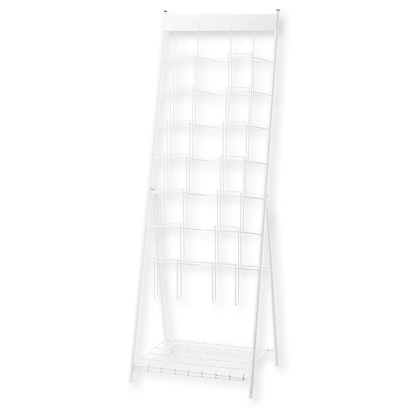 ストア・エキスプレス スマートカタログスタンド A4 2列7段 ホワイト 61-820-7-4 1台（ご注文単位1台）【直送品】