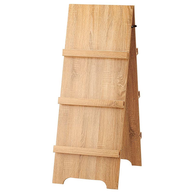 ストア・エキスプレス ウッドカタログスタンド A4 3段 両面仕様 ラスティック柄 61-820-9-1 1台（ご注文単位1台）【直送品】