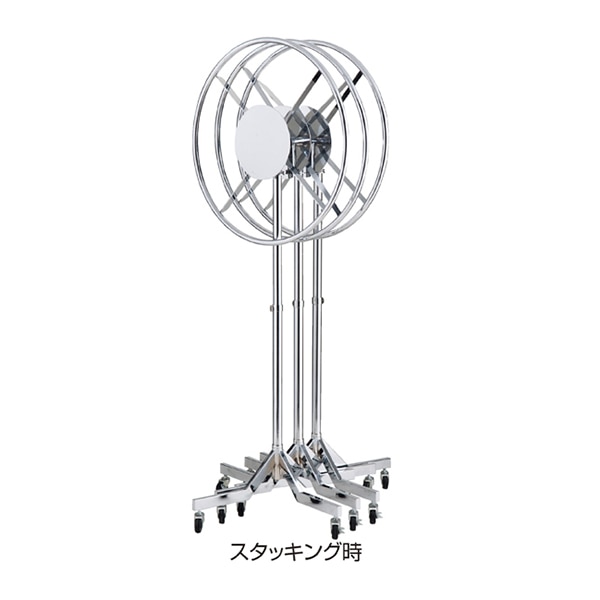 ストア・エキスプレス スタッキング ラウンドハンガー クローム 直径75cm 61-100-7-1 1台(ご注文単位1台)【直送品】
