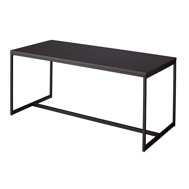 ストア・エキスプレス スチール脚大型テーブル W180cm ブラック脚 ダークブラウン 61-778-85-3 1台（ご注文単位1台）【直送品】