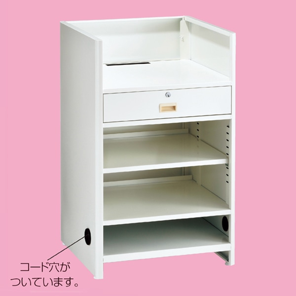 ストア・エキスプレス スチール製レジ台 高さ100cm 61-145-11-1 1台（ご注文単位1台）【直送品】