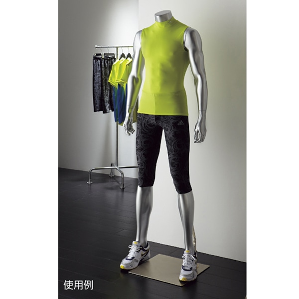 ストア・エキスプレス 紳士リアルマネキン M シルバー 61-184-3-1 1台(ご注文単位1台)【直送品】