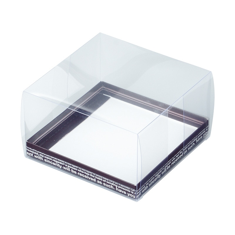 ヤマニパッケージ 洋菓子箱 クリスタルガトー 150角 H90 20-308 100セット/箱(ご注文単位1箱)【直送品】