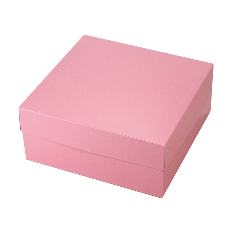 ヤマニパッケージ 洋菓子箱　カラースクエア150 ピンク 20-435PI 200枚/箱（ご注文単位1箱）【直送品】