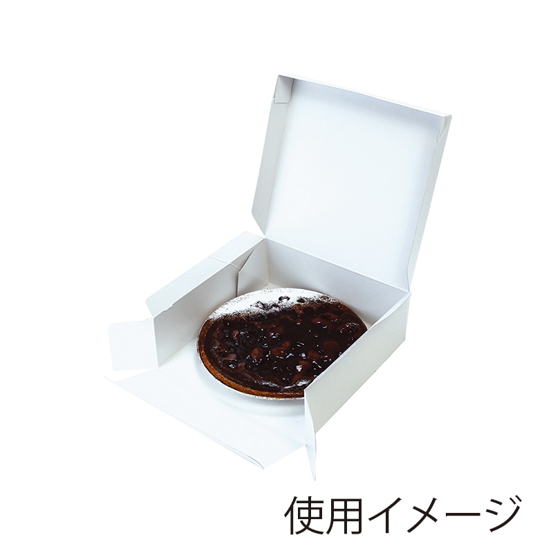 ヤマニパッケージ 洋菓子箱 カラースクエア180 ホワイト 20-436W 100枚/箱(ご注文単位1箱)【直送品】