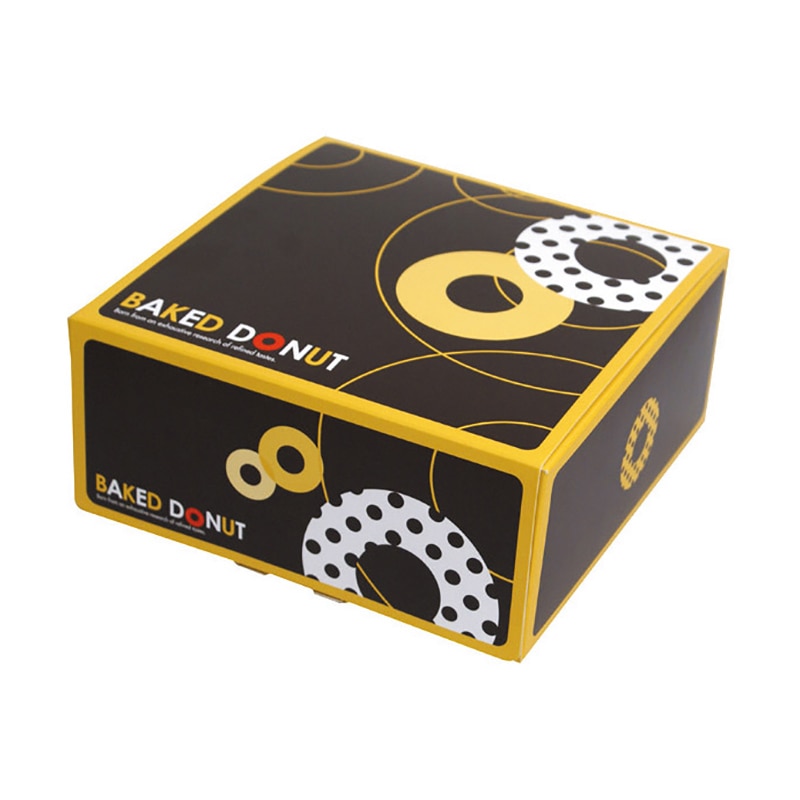 ヤマニパッケージ 焼ドーナツBOX　10  20-497 100枚/箱（ご注文単位1箱）【直送品】