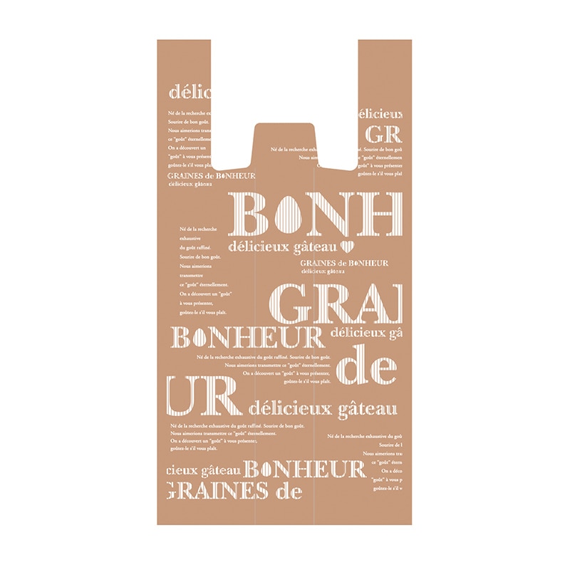 ヤマニパッケージ レジ袋 HDパティスリーバッグ ボヌール M 20-586 100枚/パック(ご注文単位10パック)【直送品】