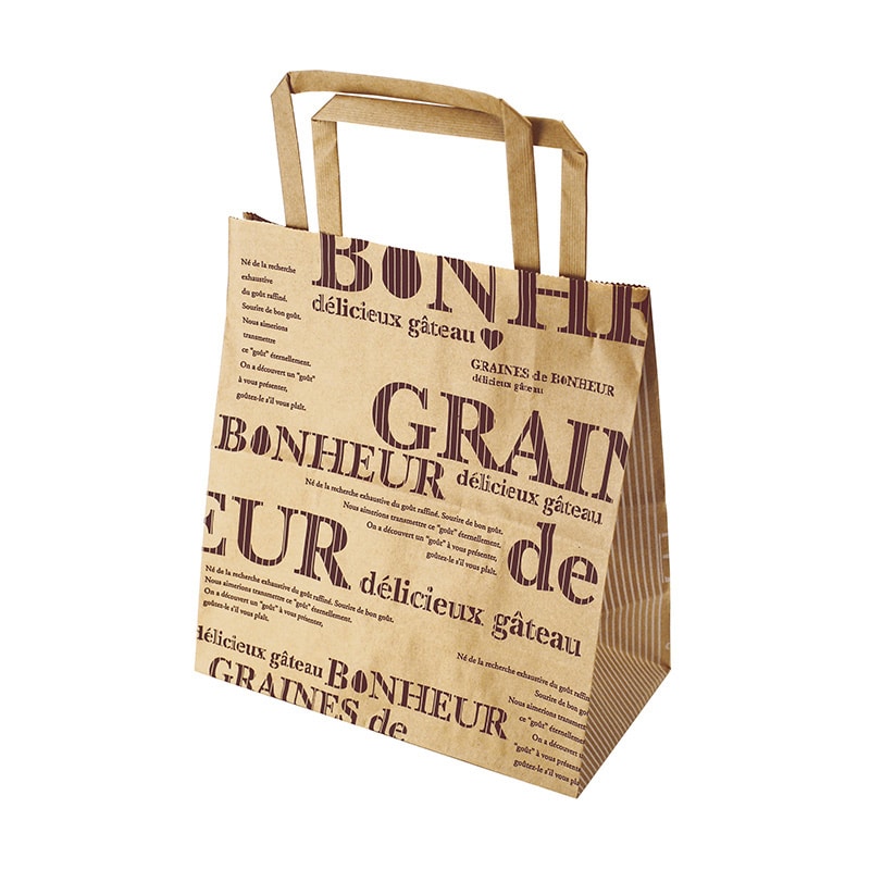 ヤマニパッケージ 手提げ紙袋　パティスリーバッグ ボヌール　特小 20-591 400枚/箱（ご注文単位1箱）【直送品】