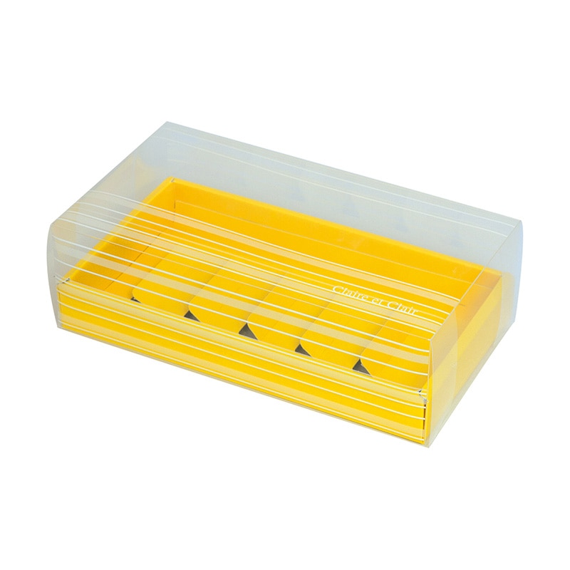ヤマニパッケージ 洋菓子箱　クレールBOX ワイド　イエロー 20-762YE 100セット/箱（ご注文単位1箱）【直送品】