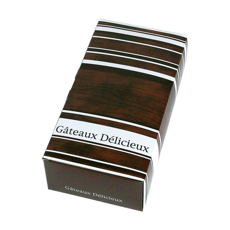 ヤマニパッケージ 洋菓子箱　ギフトBOX　モアレ 10 20-770BR 100セット/箱（ご注文単位1箱）【直送品】
