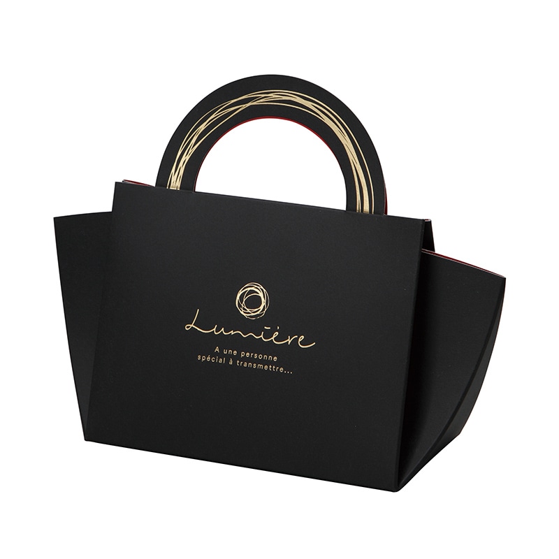 ヤマニパッケージ ギフトケース　ハンディプラティーク ブラック／レッド 20-798BR 200枚/箱（ご注文単位1箱）【直送品】