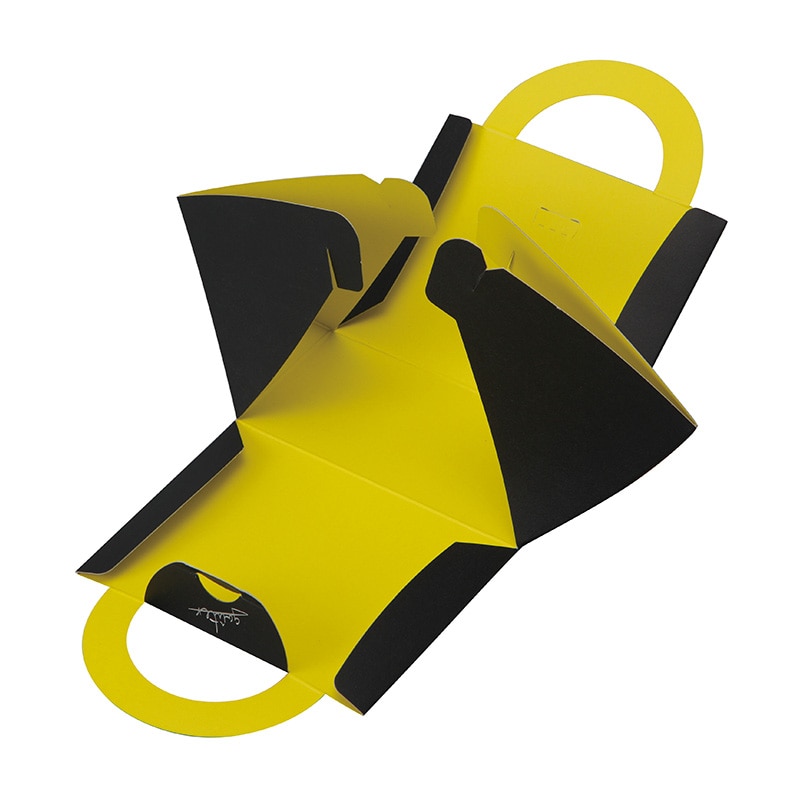 ヤマニパッケージ ギフトケース ハンディプラティーク M ブラック/イエロー 20-799BY 200枚/箱(ご注文単位1箱)【直送品】