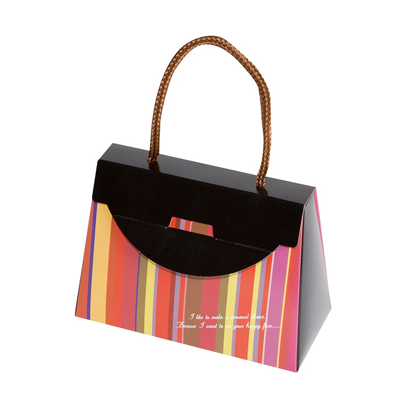 ヤマニパッケージ ギフトケース　ハンディーバッグ ストライプ　S 20-1532 100枚/箱（ご注文単位1箱）【直送品】