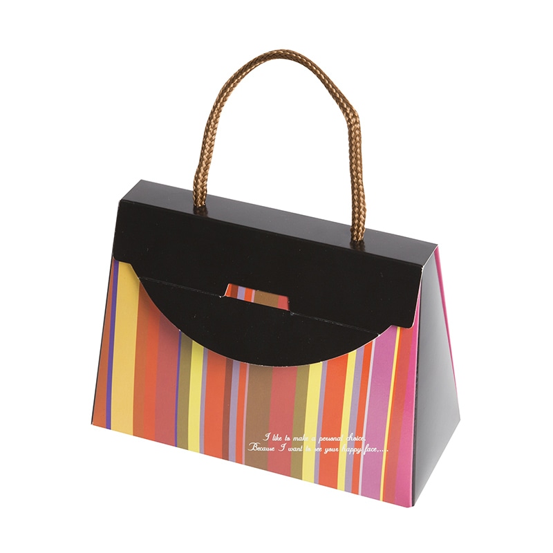 ヤマニパッケージ ギフトケース　ハンディーバッグ ストライプ　M 20-1533 100枚/箱（ご注文単位1箱）【直送品】