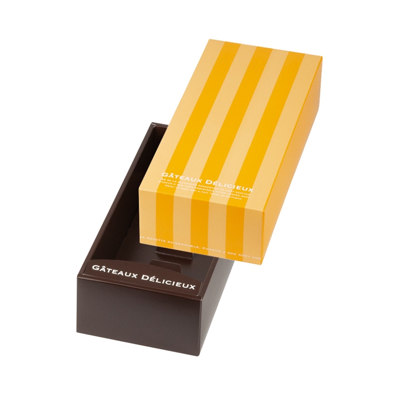 ヤマニパッケージ 洋菓子箱　ドゥミセックギフト　S オレンジ 20-1555OR 100セット/箱（ご注文単位1箱）【直送品】