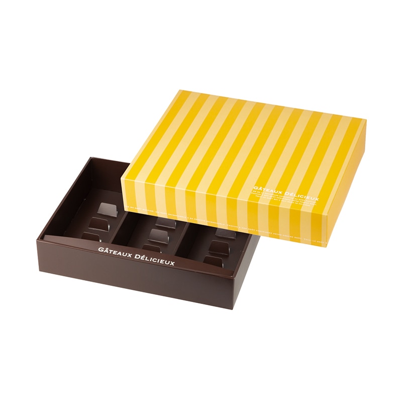 ヤマニパッケージ 洋菓子箱　ドゥミセックギフト　L オレンジ 20-1557OR 50セット/箱（ご注文単位1箱）【直送品】