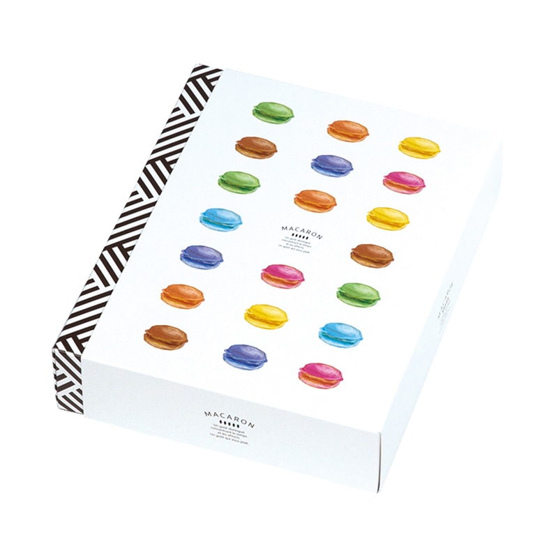 ヤマニパッケージ 洋菓子箱　カラフルパレット　L  20-1662 100セット/箱（ご注文単位1箱）【直送品】