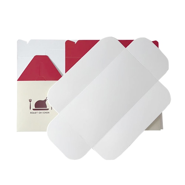 ローストチキン箱 レッド R-5-5 25枚/束(ご注文単位6束)【直送品】