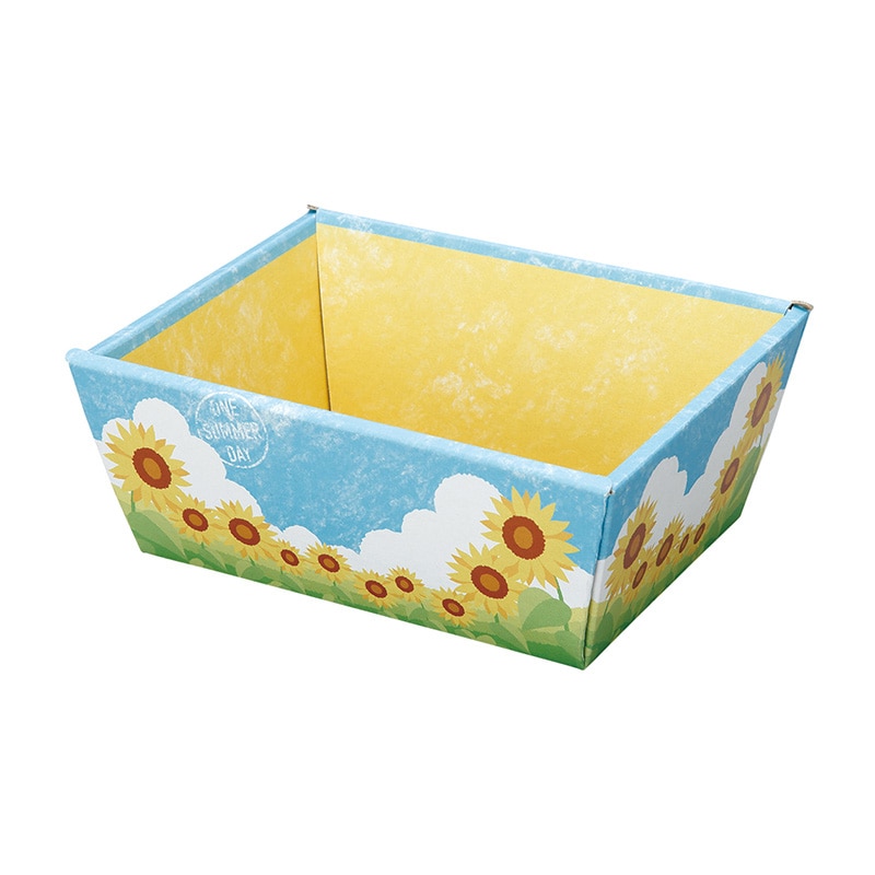 ヤマニパッケージ ひまわりバスケット M　ラッピング袋付 20-1694HA 100セット/箱（ご注文単位1箱）【直送品】