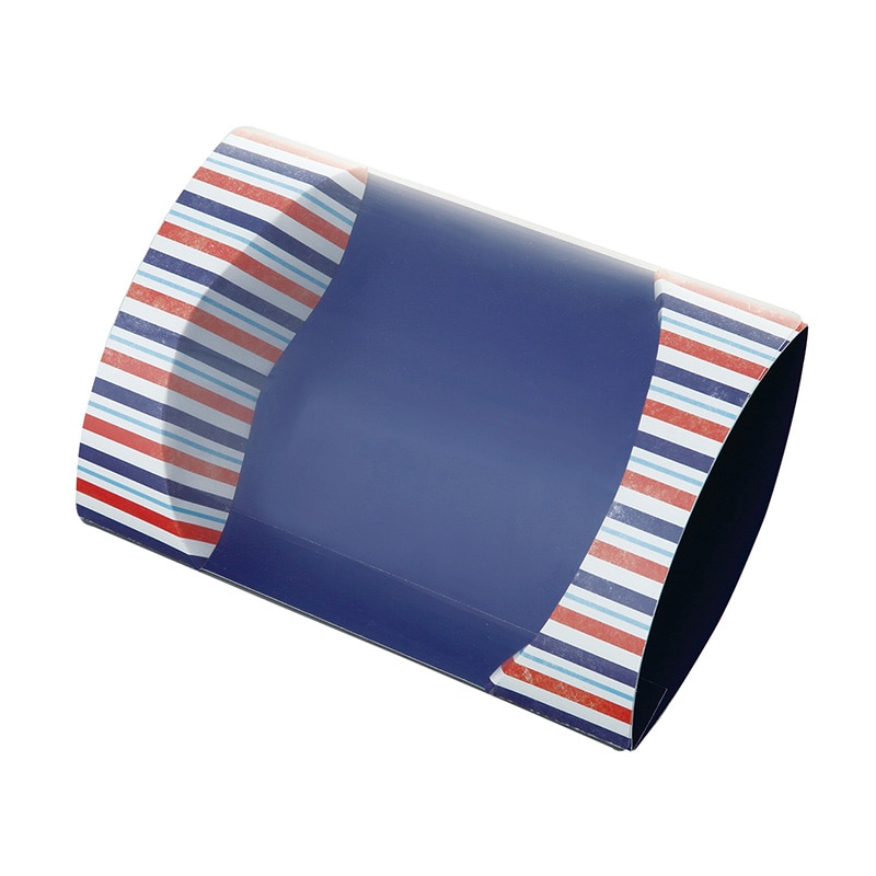 ヤマニパッケージ 洋菓子箱 クリアピロー ストライプ 20-1696 100セット/箱(ご注文単位1箱)【直送品】