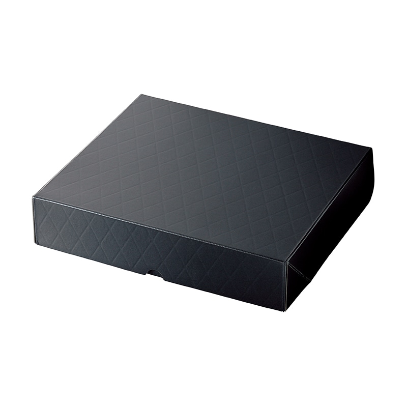 ヤマニパッケージ 洋菓子箱　HBフードギフトボックス M　メタルブラック 20-2001BL 50セット/箱（ご注文単位1箱）【直送品】