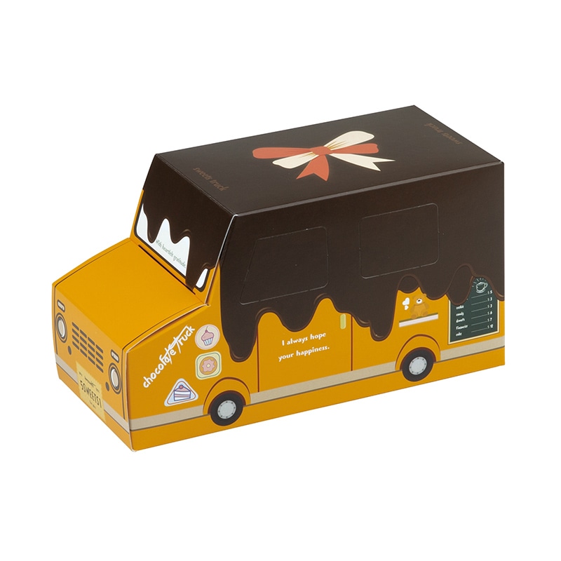 ヤマニパッケージ 洋菓子箱　スイートビークル オレンジ 20-2077 100枚/箱（ご注文単位1箱）【直送品】