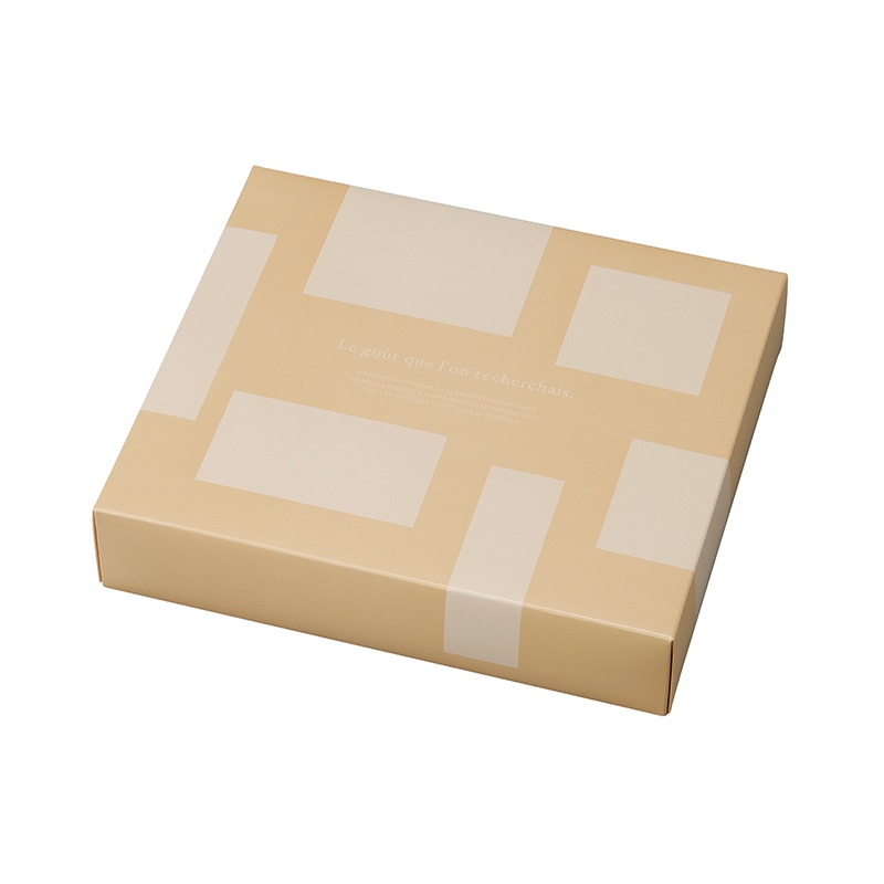 ヤマニパッケージ 洋菓子箱 ガトーセックギフト クリーム M 20-2154C 100セット/箱(ご注文単位1箱)【直送品】