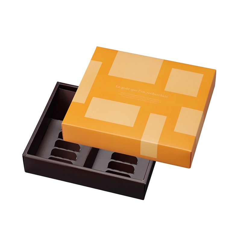 ヤマニパッケージ 洋菓子箱　ガトーセックギフト オレンジ　M 20-2154OR 100セット/箱（ご注文単位1箱）【直送品】