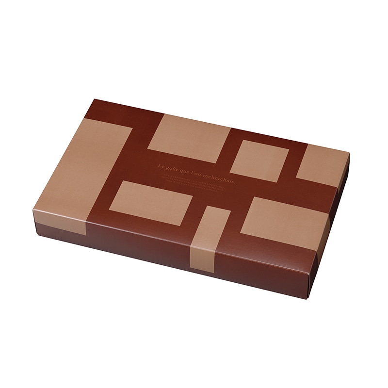 ヤマニパッケージ 洋菓子箱　ガトーセックギフト ブラウン　L 20-2155B 50セット/箱（ご注文単位1箱）【直送品】