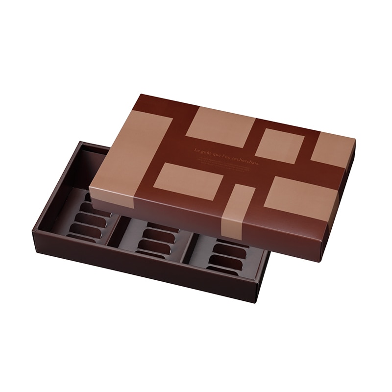 ヤマニパッケージ 洋菓子箱　ガトーセックギフト ブラウン　L 20-2155B 50セット/箱（ご注文単位1箱）【直送品】
