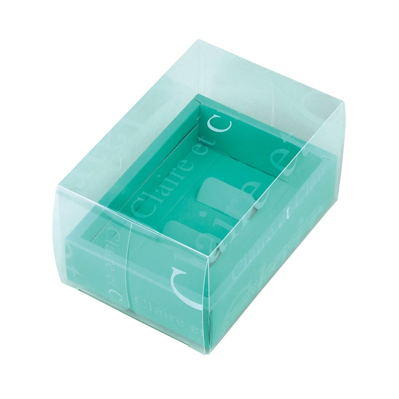 ヤマニパッケージ 洋菓子箱　クレールBOX ミニ　ブルー 20-2159 100セット/箱（ご注文単位1箱）【直送品】