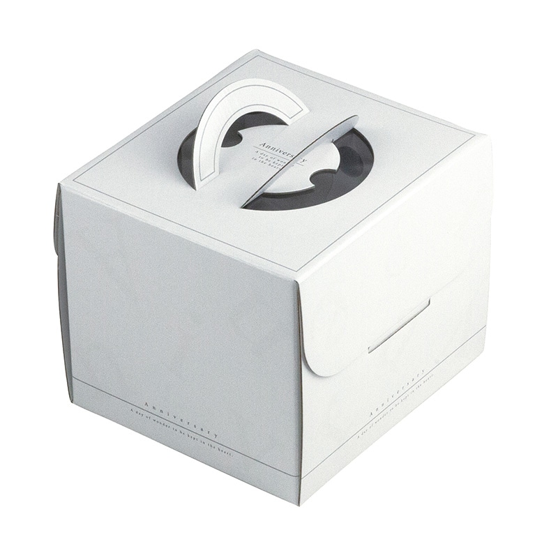 ヤマニパッケージ ケーキ箱 アニバーサリーデコ 4.5号 20-2210 100枚/箱(ご注文単位1箱)【直送品】