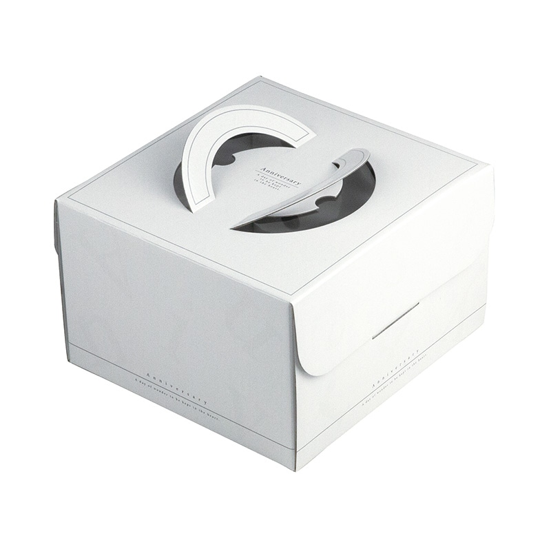 ヤマニパッケージ ケーキ箱 アニバーサリーデコ 6号 金台紙丸型付 20-2212TM 100セット/パック(ご注文単位1パック)【直送品】