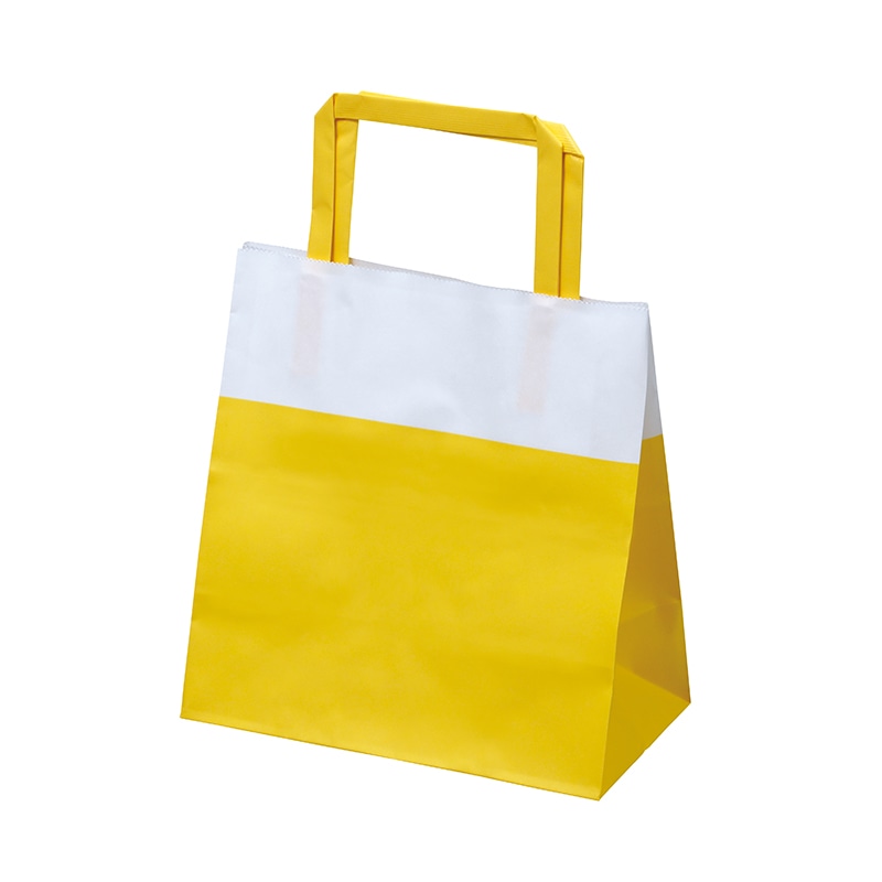 ヤマニパッケージ 手提げ紙袋 トリニティバッグ S イエロー 20-2222 400枚/箱(ご注文単位1箱)【直送品】