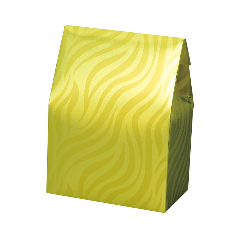 ヤマニパッケージ 洋菓子箱 ミロワール コフレ ゼブラ イエロー 20-2242 100枚/箱(ご注文単位1箱)【直送品】