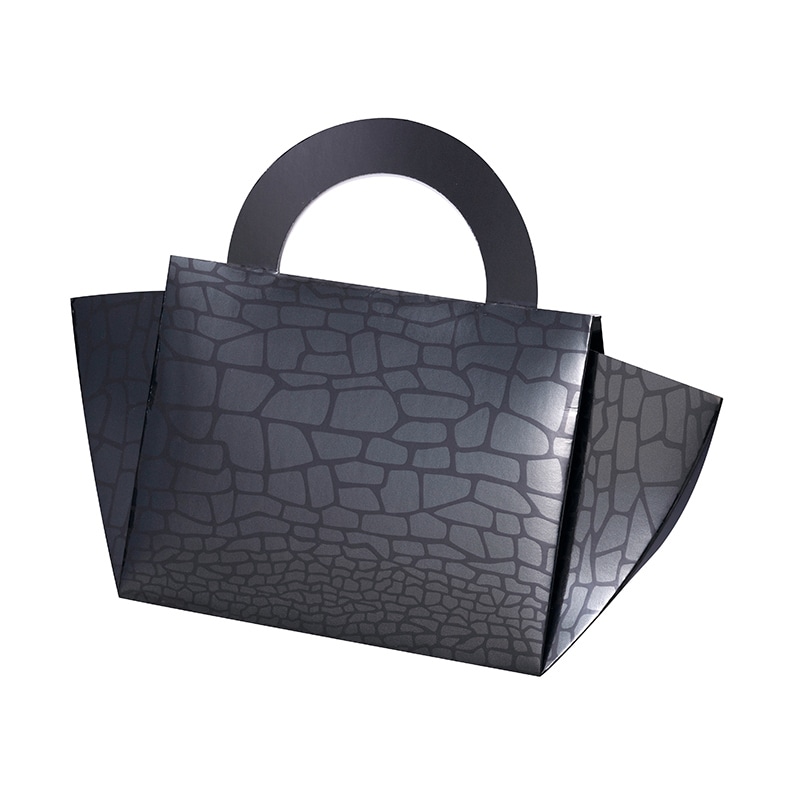 ヤマニパッケージ 洋菓子箱 ミロワール ハンディー クロコ ブラック 20-2246 100枚/包(ご注文単位1包)【直送品】