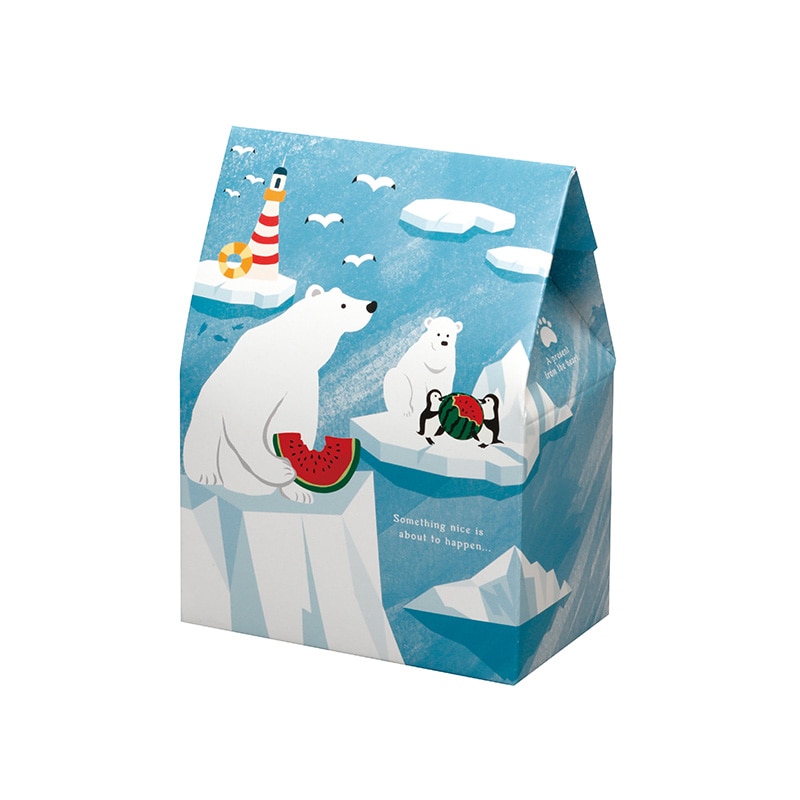 ヤマニパッケージ ギフトボックス しろくまのなつやすみ 20-2268 100枚/箱(ご注文単位1箱)【直送品】