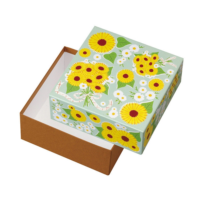 ヤマニパッケージ 貼箱 ひまわりとデイジー 20-2277 30個/箱（ご注文単位1箱）【直送品】