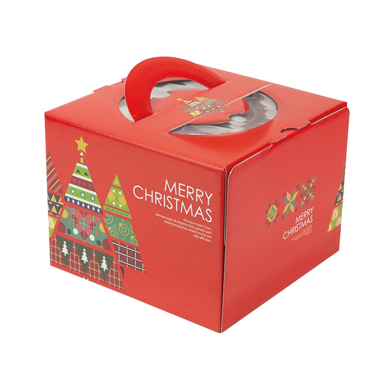 ヤマニパッケージ ケーキ箱 カラフルツリー 5号 20-2323 100枚/箱(ご注文単位1箱)【直送品】