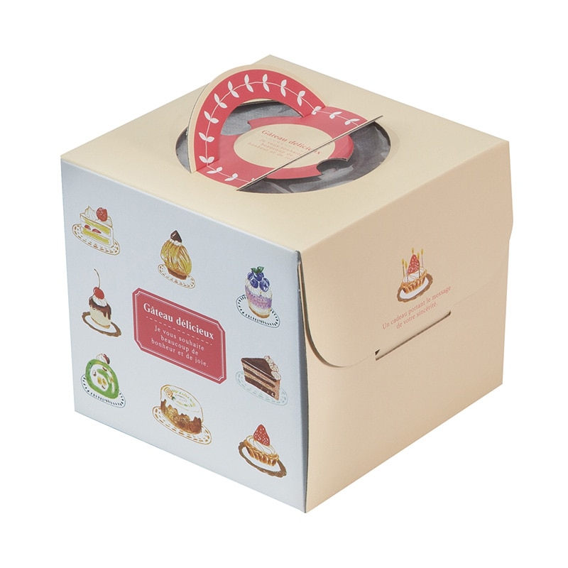 ヤマニパッケージ ケーキ箱　プティビジュー 4.5号 20-2356 100枚/箱（ご注文単位1箱）【直送品】