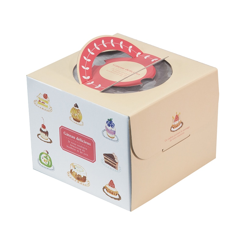ヤマニパッケージ ケーキ箱　プティビジュー 5号 20-2357 100枚/箱（ご注文単位1箱）【直送品】