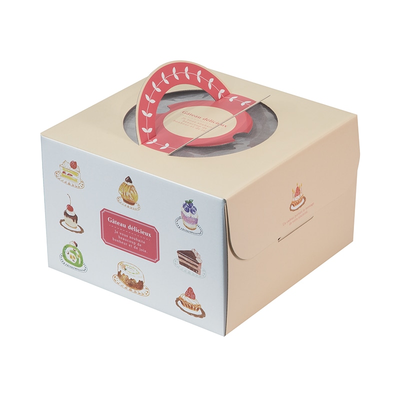 ヤマニパッケージ ケーキ箱　プティビジュー 6号 20-2358 100枚/箱（ご注文単位1箱）【直送品】