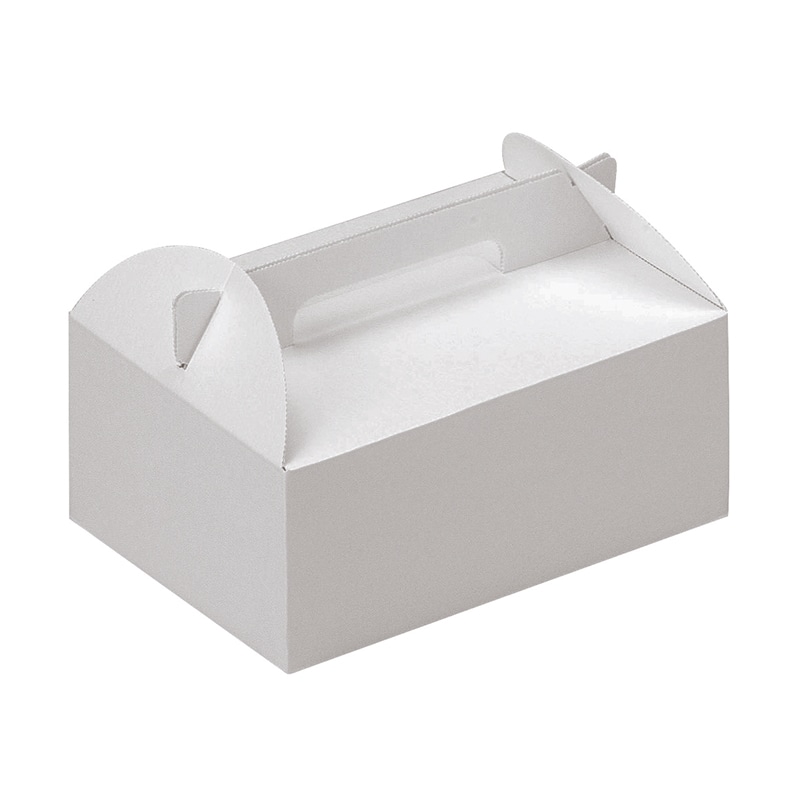 ヤマニパッケージ ケーキ箱　エコキャリー #8 DE-53 25枚/包（ご注文単位4包）【直送品】