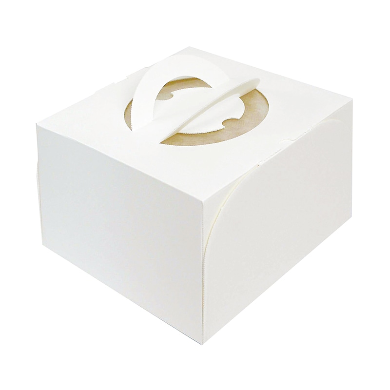 ヤマニパッケージ ケーキ箱 エコデコ150F 6号 不織布ポケット付・トレーなし DE-80F 10枚/包(ご注文単位10包)【直送品】