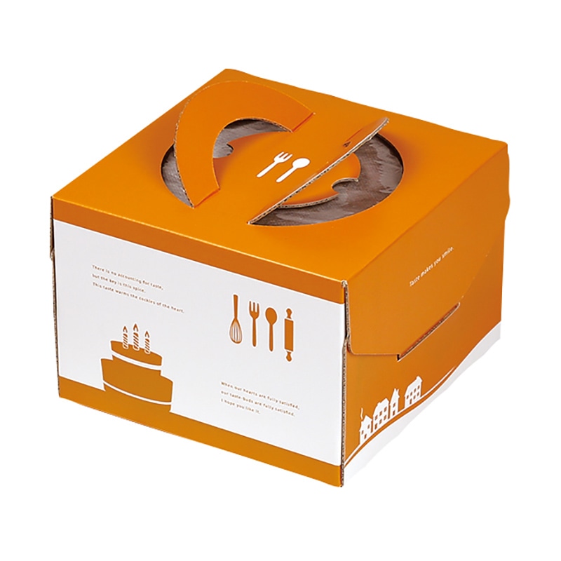 ヤマニパッケージ ケーキ箱 ソレイユデコ135 5号 台紙なし DE-192 100枚/箱(ご注文単位1箱)【直送品】