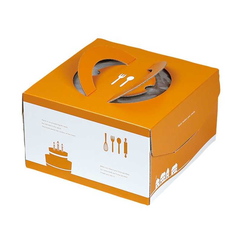 ヤマニパッケージ ケーキ箱 ソレイユデコ135 6号 台紙なし DE-193 100枚/箱(ご注文単位1箱)【直送品】