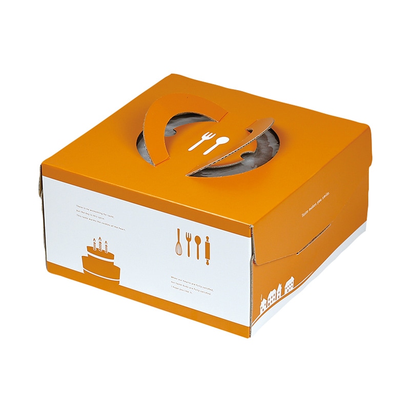 ヤマニパッケージ ケーキ箱 ソレイユデコ135 7号 台紙なし DE-194 100枚/箱(ご注文単位1箱)【直送品】